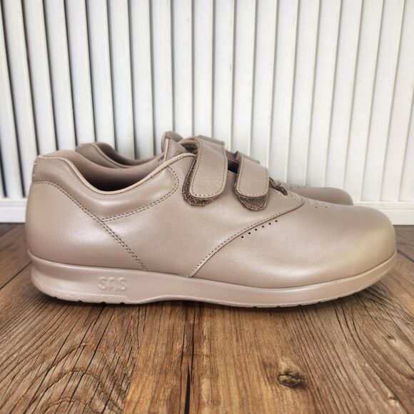 SAS Me Too Womens Sz 10 M Mocha Tan Leather Dual Strap Comfort Walking Shoes - Picture 1 of 9